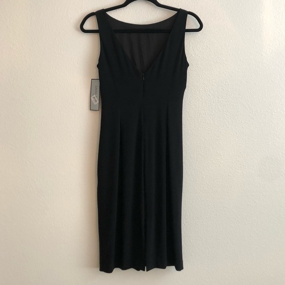 NWT Anne Klein Black Dress With Jeweled Accent - Picture 4 of 8